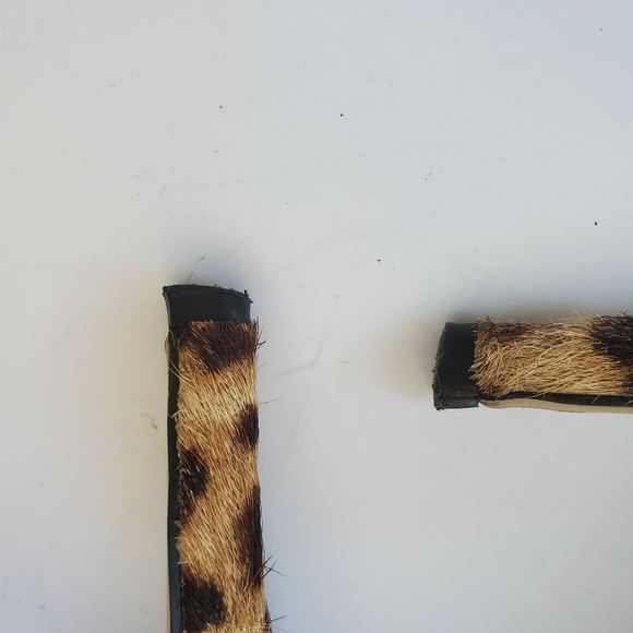 SAM Edelman "Oran" Calf Hair Leopard Mule Heel Bootie Size 6 Brahma, Sand - Picture 9 of 13